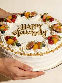 3件/6件套蛋糕装饰配件 | 生日派对烘焙用品套装 | 适用于周年纪念/婚礼/音乐会/甜品台/烘焙装饰创意礼品 | 必备蛋糕装饰材料 节日蛋糕装饰套装 - 查看 2
