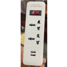 PS055 Multicontacto con Puertos USB y Salidas Eléctricas - Tipo de Enchufe A USA (110-127V) - Ver 2