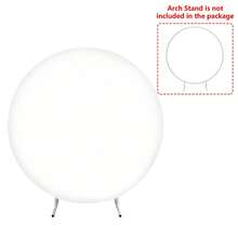 Fundal rotund alb de 5, 6, 6,6, 7,2ft, acoperire cu arc rotund, acoperire cu balon rotund din spandex pentru decorarea nunții, petrecerii de ziua de naștere, petrecere de mireasă - alb - Vizualizare 2