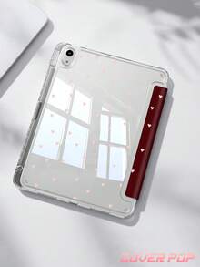 Red Heart Wine Tablet Case Compatible With Air 11-Inch M3 2025 / M2 2024, Air 5th Generation 2022 , (A16) 11 Inch 11th Generation 2025,Compatible With Samsung Galaxy Tab,Kindle Paperwhite 12th Gen 2024, Clear Back ,Fashion Pattern Protective Case,Automatic Sleep And Wake-Up Function, Airbag Protection, Suitable For Gifts And Office Use - Multicolor - View 4