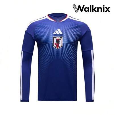 Adidas Japan FW25 26/27 Home Jersey National Team World Cup Home Fan Version Quick-Dry Slim Fit Three Stripes Long Sleeve Football Shirt Jersey Men