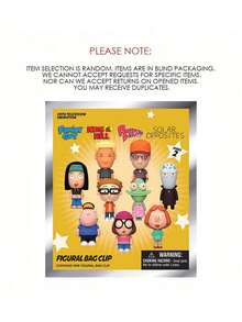 Disney 1个官方授权3D可爱娃娃盲盒，包含《恶搞之家》梅格·格里芬、克里斯·格里芬、洛伊斯·格里芬、《山丘之王》戴尔·格里布尔、杰夫·布姆豪尔、史蒂夫·史密斯、海莉·史密斯、尤米拉克·杰西等角色，适合周年纪念、生日、圣诞节、万圣节等场合，可作为惊喜礼物或送给亲朋好友的惊喜包。另有《美国老爹》和《太阳系异客》等角色可选。 - 彩色 - 查看 3