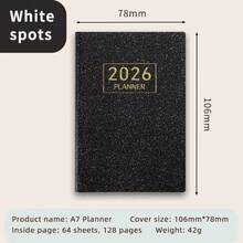 2026 A7 Agenda Book Mini Appointment Book Portable Diary Weekly Planner Notebooks To Do List English Notepad With Calendar - Multicolor - View 12