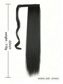18/22/24/26 Inch Long Straight Ponytail Wig, Synthetic Fiber Hair Extension, Heat Resistant, 22 Inch Wrap Around Ponytail Wig, Suitable For Women - Multicolor - View 3