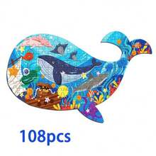 Kinder Papier Tier Puzzles/Eingebaute Schultertasche Aufbewahrung, Mars/Dinosaurier/Ozean Wal 3 Serien, 3-14 Jahre alt Fokus Training Hardcore Lernspielzeug, zertifiziertes Geburtstagsgeschenk, Feinmotorik Spielzeug. Tischdekoration/Wandkunst. Reise Puzzle. Familien Spieleabend - Vielfältig - Übersicht 15