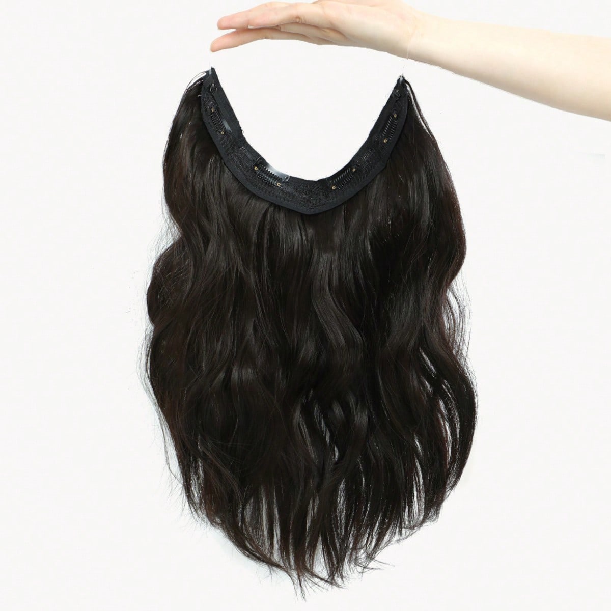 12inch Hair Extension Friday Wavy Clip In Hair Extensions Invisible Wire Black Brown Synthetic Hair Pieces For Women Daily Wear