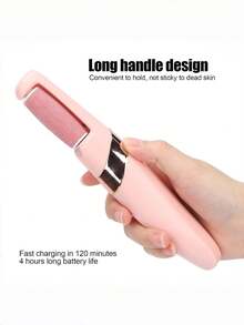 1个电动磨脚器，USB充电式去茧器，2档速度调节，带LED灯，专业去除硬皮，适用于脚后跟干裂、老茧和死皮，包含男女通用替换滚轮，适合糖尿病足护理、居家修脚和旅行美容，是情人节、圣诞节、父亲节和自我护理爱好者的理想礼物。 - 彩色 - 查看 5