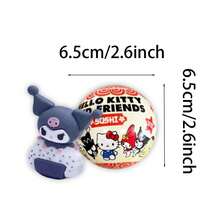 SANRIO Hello Kitty 和朋友们寿司神秘礼盒 - 官方授权盲盒迷你人偶 - 可爱桌面摆件收藏玩具礼品 - 黃色 - 查看 2