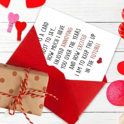 Humorous Valentines Day Card For Wife Husband Boyfriend Girlfriend, Funny Valentines Day Gifts For Him Her - Annoying You Over The Years