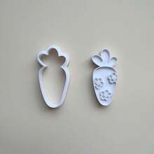 1个复活节兔子饼干模具，卡通胡萝卜翻糖饼干模具，可爱饼干模具，DIY厨房烘焙工具 - 查看 7