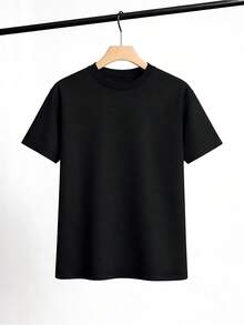 Camiseta KPOP del 4º Álbum KARMA, CHANGBIN HYUNJIN , Camiseta Coreana de Manga Corta para Hombre, Cuello Redondo Clásico y Simple, Transpirable y Agradable a la Piel, Estilo Básico - Negro - Ver 2