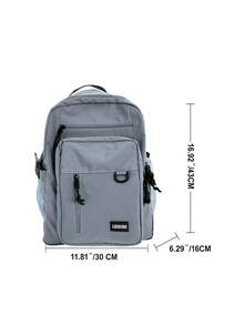 Mochila de grande capacidade para estudantes universitários, comporta laptops de 14-15,6 polegadas, mochila leve e durável de 15-17 polegadas para escola, caminhada ao ar livre, com compartimento para computador, bolsa escolar casual resistente à água - Multicolorido - Visão 8