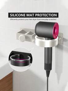 免钻孔壁挂式吹风机支架，美发工具收纳架，适用于沙龙、浴室，可放置吹风机、直发器、卷发棒等，生日、毕业、婚礼、邮轮旅行、家居装饰、浴室配件 - 彩色 - 查看 8