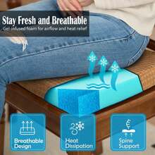 Chair Cushions For Dining &Amp; Kitchen Chairs 2'' Thick High-Density Foam With Gel-Infused Non-Slip Removable Washable Cover Ties Comfortable &Amp; Breathable Seat Pads (Orange Plaid, 6 Count (Pack Of 1)) - ColorK - 查看 5