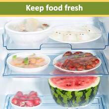 100/300/500pcs Elastic Food Covers With Preservation Bags, Reusable Elastic Food Bowl Lids, Dish Covers, Alternative To Aluminum Foil And Plastic Packaging, Minimalist And Convenient Thin Bowl Lids With Visible Preservation Film - View 7