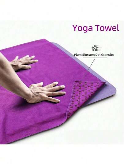 Toalla de yoga antideslizante y suave, altamente absorbente, set de toallas de fitness para mujeres y hombres, toalla deportiva portátil para sudar, para estudios de yoga, al aire libre, oficina, dormitorio, sala de estar, campamento, ejercicio, vacaciones, equipo de pilates, accesorios de gimnasio, artículos esenciales de verano, campamento, playa, senderismo, conjuntos de gimnasio, suave