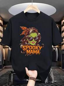 Oversized Women's Fashion T-Shirt 180g Cotton Large Size 4XL 5XL Fashionable  Letter Printed Fashion Shirt Women's T-Shirt Short Sleeved Cotton Casual Street Style Outdoor Activity Clothing Suitable For All Seasons  Graphic Short Sleeve Top,Retro Graphic Short Sleeve TeeSt. Patrick's Day T-Shirt - 黑色 - 查看 1