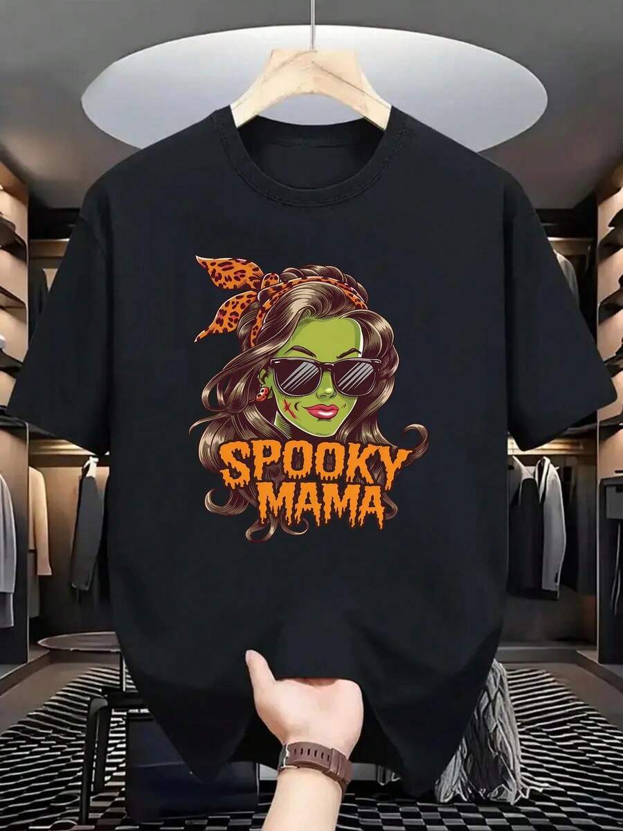 Oversized Women's Fashion T-Shirt 180g Cotton Large Size 4XL 5XL Fashionable  Letter Printed Fashion Shirt Women's T-Shirt Short Sleeved Cotton Casual Street Style Outdoor Activity Clothing Suitable For All Seasons  Graphic Short Sleeve Top,Retro Graphic Short Sleeve TeeSt. Patrick's Day T-Shirt - 黑色 - 查看 1