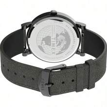Timex Relógio Quartz Masculino de 42mm, Mostrador Cinza Escuro, Pulseira de Couro Cinza, Presente Casual de Negócios Diário TW2U05900 - Cinza escuro - Visão 5