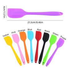 1/3/6/9pcs Cake Frosting Spatula, Silicone Scraper, 8.46 Inch Small Scraper, Heat-Resistant Non-Stick Flexible Scraper, Baking Mixing Tools, Suitable For Kitchen, Baking, Cooking, Cake Spreading, Holiday Kitchen Accessories - Multicolor - View 10