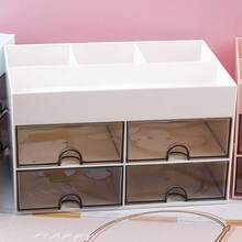 1pc Desk Organiser, Space Saving Desk Organiser With 4 Drawers, Multifunctional Organiser For Desk, School, Home, Office - Multicolor - View 11