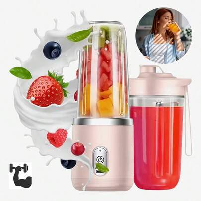 Mini Liquidificador Portátil Top Útil 400ml USB 6 Lâminas