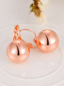 1 Pair Fashion Pearl Drop Earrings, Jewelry Gift For Women Anniversary Party Valentine's Day - Rose Gold - View 5