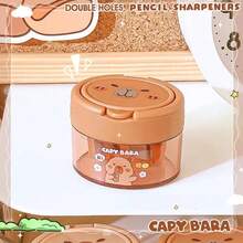 Cute Cartoon Capybara Double-Hole Pencil Sharpener Kawaii Mini Pencil Sharpener Students Prizes Student Stationery Gifts - Multicolor - View 9