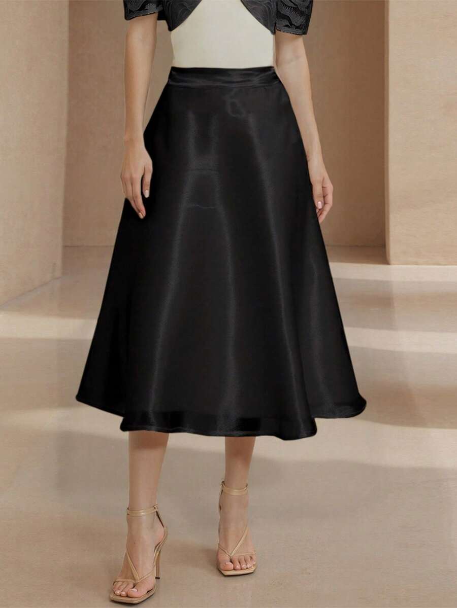 Modern Filipino Women Elegant Skirt - Black - View 1