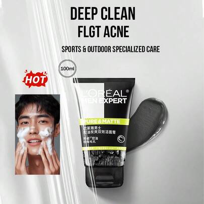 L’Oreal Paris Sabonete facial profissional masculino 50/100ml com acabamento matte. Fórmula de dupla ação com carvão e argila. Limpeza profunda, controle da oleosidade e refinamento dos poros. Contém carvão de carvalho e argila mineral branca. Ideal para peles oleosas, uso diário, esportes e atividades ao ar livre. Não obstrui os poros, proporciona um acabamento matte e refrescante. A escolha perfeita para homens que buscam controle eficaz da oleosidade e poros refinados. Disponível em tamanho normal e para viagem. Um presente perfeito para ele.