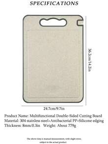 Thớt thép không gỉ 2 trong 1, dụng cụ mài dao nhà bếp đa năng và thớt thái. - Nhiều màu - Xem 2