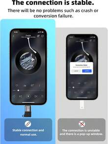 1 bộ chuyển đổi micro mini, đầu nối USB-C cái sang Lightning đực, tương thích với iPhone 14/13/12/11/iPad, điện thoại thông minh/máy tính/bộ thu micro không dây, bộ chuyển đổi âm thanh, bộ chuyển đổi tai nghe. - màu đen - Xem 7