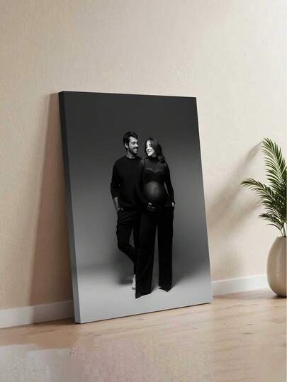 3 piezas de carteles de lienzo con foto personalizada - Arte de pared enmarcado o sin enmarcar usando tus propias fotos, decoración del hogar minimalista moderna, para uso interior/exterior, marco de madera de pino