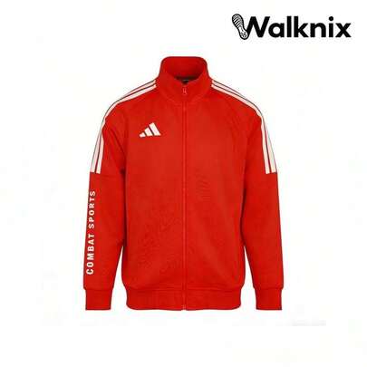 Adidas Classic Three Stripes Sports Comfortable Casual Jacket Red Jacket Men