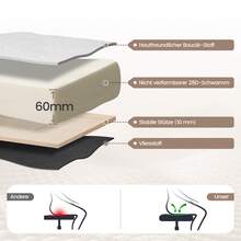 Home Office Chair, Desk Chair, Height-Adjustable Vanity Chair, Swivel Chair Made Of Sherpa Leather, Thickened Cushion (Up To 150kg) For Study, Bedroom, White - 白色 - 查看 3