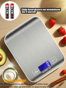 1pc High Precision Multi-Function Coffee Scale, High Accuracy Kitchen Electronic Scale, Covered With Blue Protective Film, Removable For Use. Stainless Steel LCD High Definition Display, High Precision Scale. - Multicolor - View 6