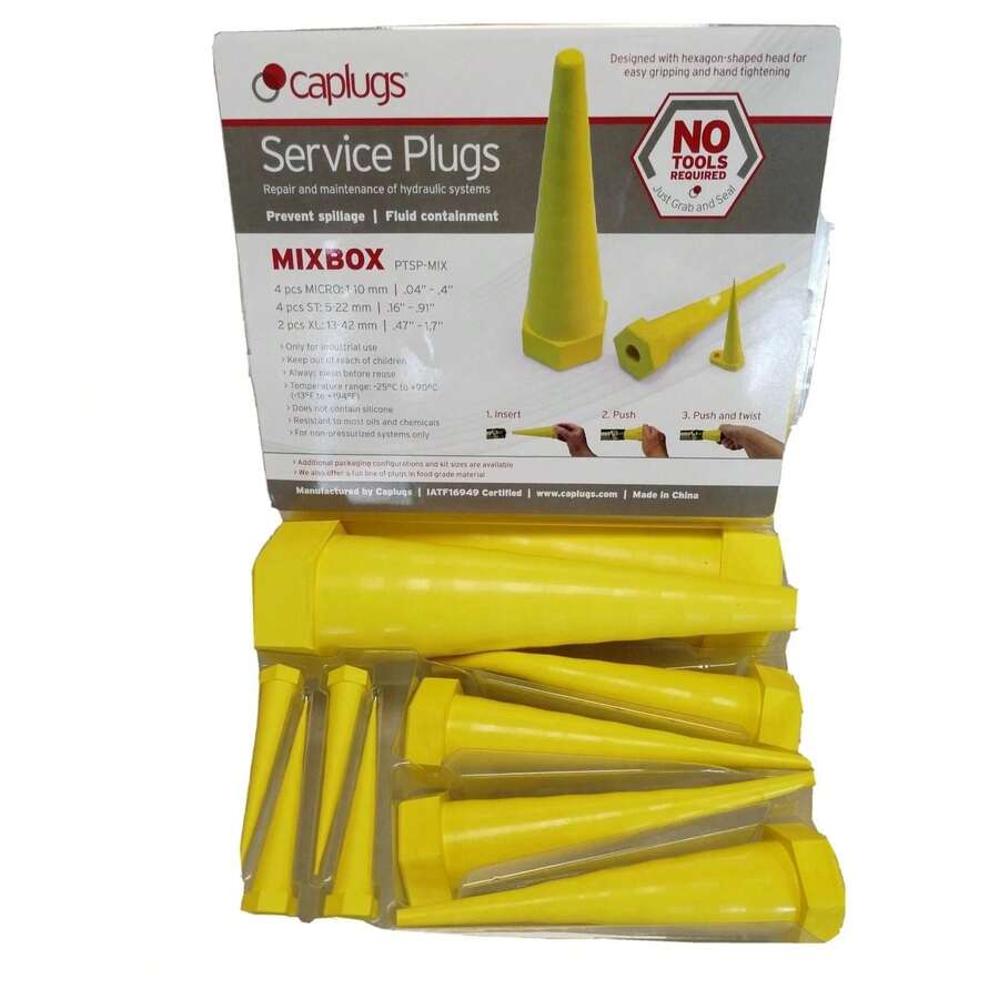 Hydraulic Rubber Service Plugs - Hose Bungs. 10 Set - Mixed Box - Free Delivery - Multicolor - View 1