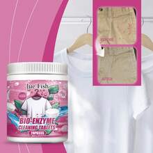 Viên sủi làm sạch quần áo, chất tẩy vết bẩn sinh học chứa enzyme và muối, viên sủi làm sạch có mùi thơm. - 20 miếng - Xem 4