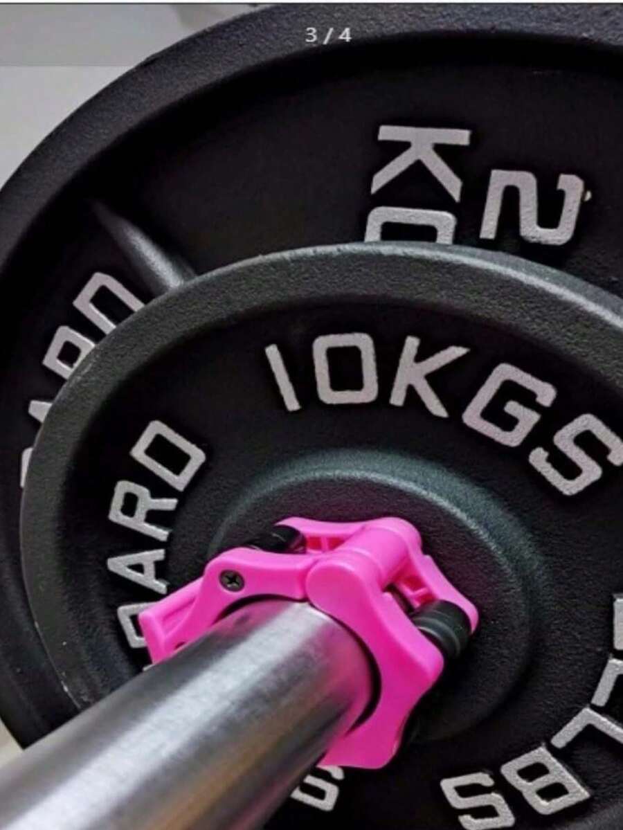 Weightlifting Bar Clamp With Quick Release And Non-Slip Design - 粉色 - 查看 1