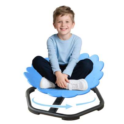 Kids Sensory Spinning Chair, 360° Swivel Wobble Seat For Balance & Coordination Training, Sit And Spin Activity Toy For Indoor Play, Blue
