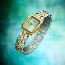 Guess GW0865L4 Women's Quartz Watch, Mint Green Square Dial, Two-Tone Stainless Steel Bracelet, Luxury Mini Square Watch, Fashion Casual Wristwatch For Gift - Light Green - View 4