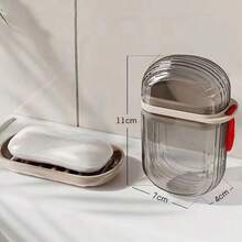 便携式旅行漱口杯和肥皂盒套装，情侣牙刷杯收纳盒（含牙刷和牙膏） - A - 查看 10