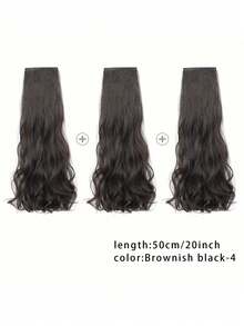 3-delat perukset, långa lockiga hårförlängningar för kvinnor, stora vågiga fluffiga hårdelar, lämpliga för dagligt bruk - Multifärgad - Visa 17
