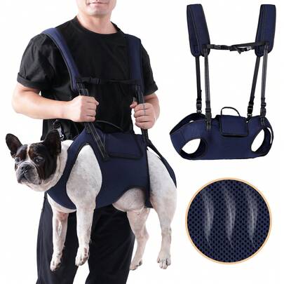 Dog Lift Harness Backpack Carrier For Large And Middle Dog, Full Body Sling With Handle And Adjustable Straps, Dog Harness For Joint Injuries, Arthritis, Ideal For Stairs, Walking & Camping ﻿