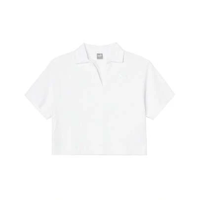 Puma Camisa polo deportiva de mujer de manga corta, cuello, unicolor y versátil, ligera 67665102