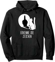 Winking Cat Shadow Cats Recognize The Signs Pullover Hoodie - Black - View 1