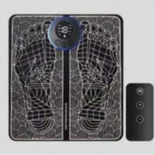 AXH. EMS Foot Massager, Foot Therapy Device, Automatic Foot Meridian Massage Mat With Pulse - Black - View 11