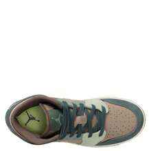 Big Kid's Jordan 1 Mid Khaki/LT Lemon Twist-Hasta (IF2873 200) - Beige - View 4