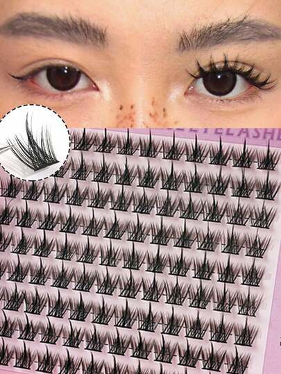 108Clusters Lash Clusters Individual Lashes CC Curling Natural Look Manga Lashes Individual False Eyelashes Set DIY At Home Lash Clusters, Eyelash Clusters, Individual Eyelashes, Lashes, Fake Lashes