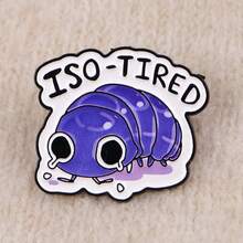 Lindo broche de metal con diseños de nutrias, gatos, sardinas de dibujos animados, ranas, zarigüeyas y frases sobre animales, para decorar ropa, mochilas, joyas y hacer regalos a amigos - Negro - Ver 8